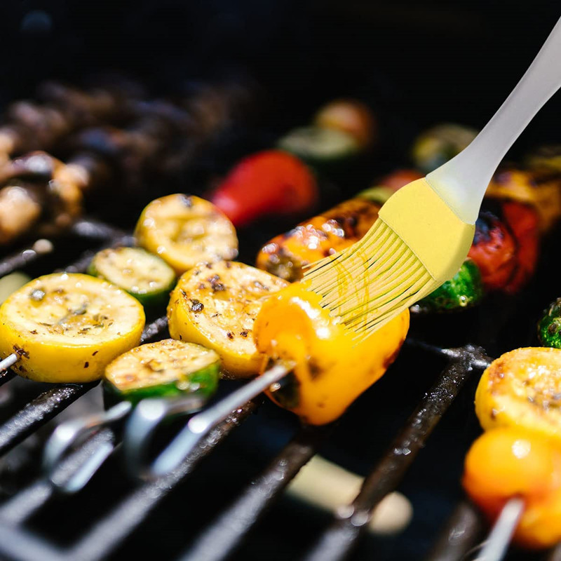 2gab Grila BBQ birstes Silikona karstumizturīgas cepšanas birstes gatavošanas rīks Noņemamas garšvielu otas Virtuves ierīces