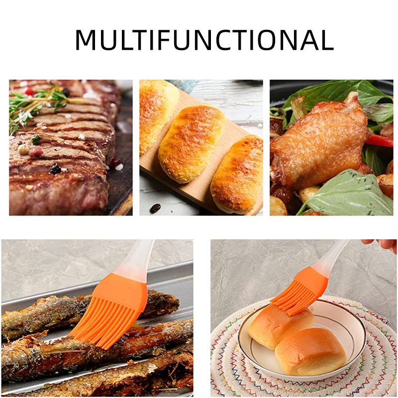 2gab Grila BBQ birstes Silikona karstumizturīgas cepšanas birstes gatavošanas rīks Noņemamas garšvielu otas Virtuves ierīces