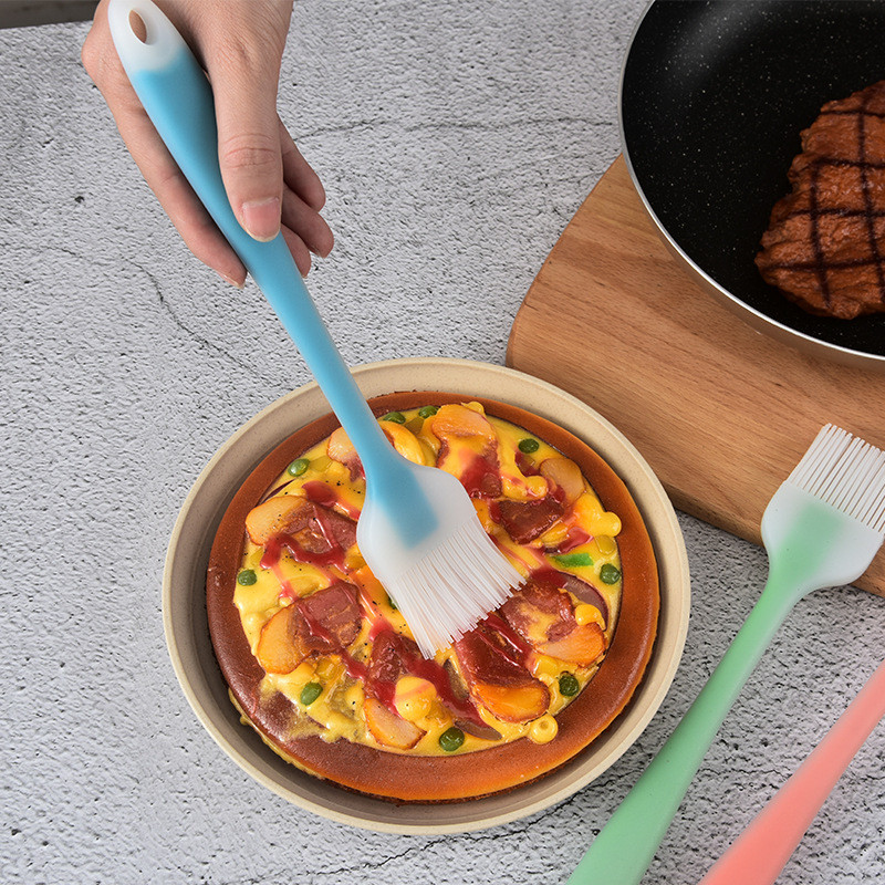 1 DB szilikonolajos ecset, újrafelhasználható élelmiszer minőségű kenyérkefék, cukrászkefe cukrászsütőolaj főzőkenet grillkefe szerszámok konyhai kefék