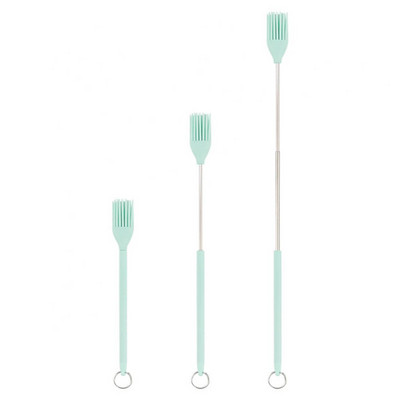 Silikona cepamās otas Virtuves cepšanas mērces liekšķere komplekts grila birste Mini virtuves piederumi Mini ievelkams pagarinātājs