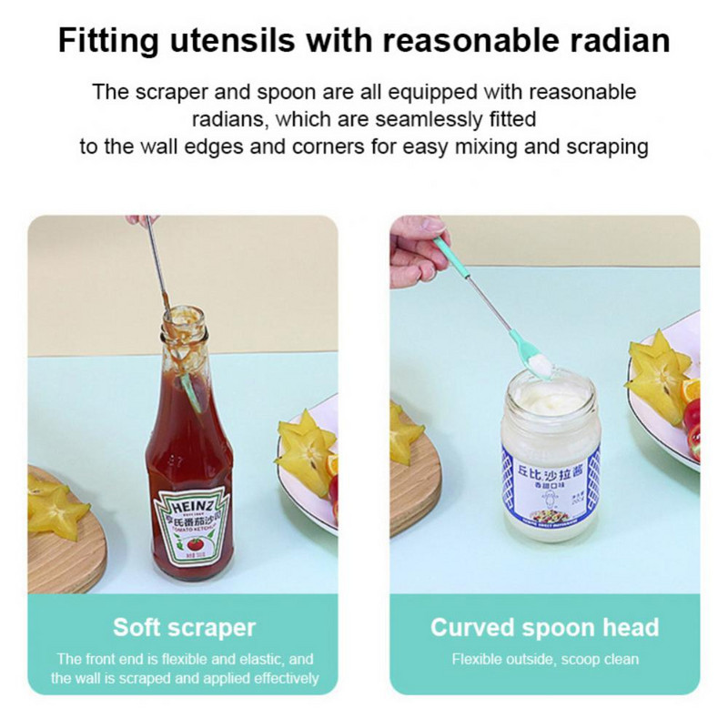 Silikona cepamās otas Virtuves cepšanas mērces liekšķere komplekts grila birste Mini virtuves piederumi Mini ievelkams pagarinātājs