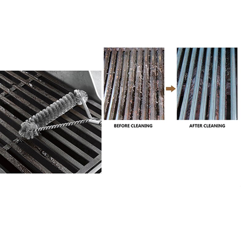 Konyhai tartozékok Grill Grill készlet Tisztítókefe Rozsdamentes acél főzőeszközök Drótsörték Háromszög tisztítókefék