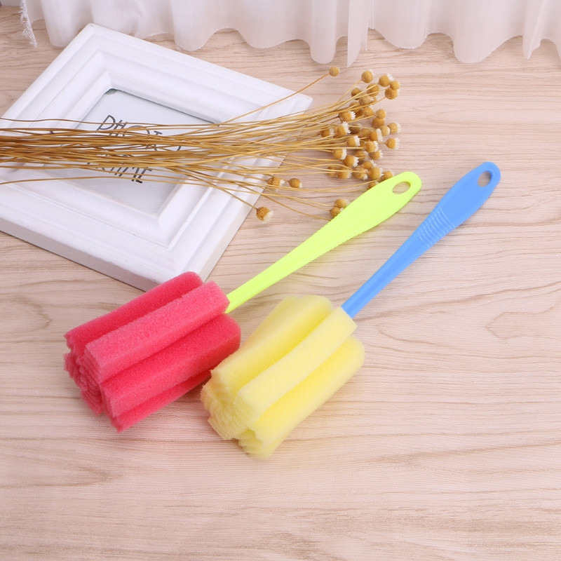 Vīna glāzes sūkļa kauss Brush Barošanas pudeles tīrīšanas līdzeklis virtuves tīrīšanai