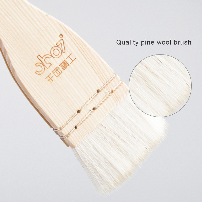 Fa nyelű kefe egyenes élű szósz grillezés BBQ kenyér tésztaolaj krémes ecset - M