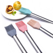 Olajkefe szilikon rozsdamentes acél nyelű péksüteményes kefe levehető, soha nem vetemedő BBQ kefe csúszásmentes hőszigetelő grillkefe