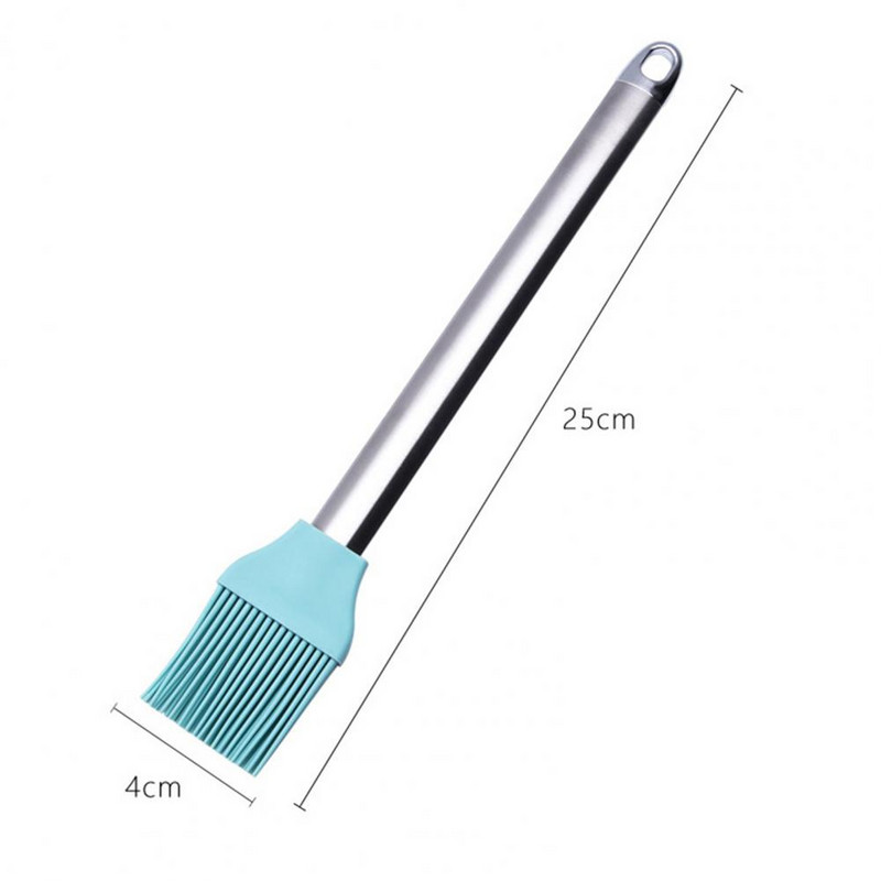 Olajkefe szilikon rozsdamentes acél nyelű péksüteményes kefe levehető, soha nem vetemedő BBQ kefe csúszásmentes hőszigetelő grillkefe