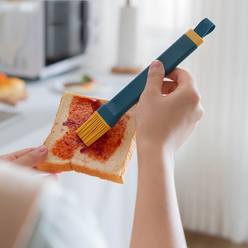 1 db szilikon ecset, akasztós szilikon olajkefe BBQ szilikon kefe edények konyhai edény tapadásmentes grillkefe