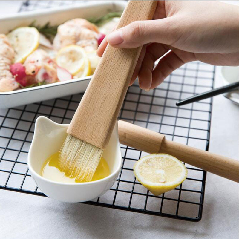 Háztartási konyhakefe grill olajkefe Kerek nyelű sörtekefék Lapos cukrászkefe Konyhai főzőkefe