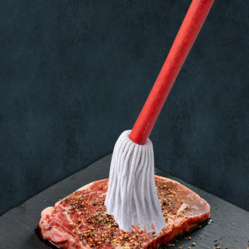 Νέα σφουγγαρίστρα λαδιού Hot Sale Επαγγελματική κόκκινη ξύλινη λαβή σάλτσα λαδιού για μπάρμπεκιου αξεσουάρ κουζίνας σπιτιού