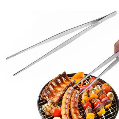 Barbecue ételfogók csúszásmentes főzőcsipesz rozsdamentes acél Churrasco csipesz csipesz büfé Étterem eszközök Konyhai kiegészítők