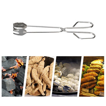 Удобни инструменти за барбекю Ножици от неръждаема стомана Тип Щипка за храна на скара Аксесоари за барбекю Преносими щипки Притурка за открито