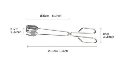 Kényelmes Grilleszközök Rozsdamentes acél olló Típus Grillezett Ételkapocs Barbecue-tartozékok Hordozható fogók kültéri eszköz