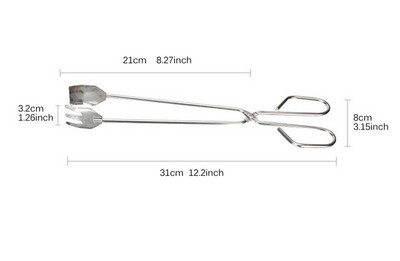Kényelmes Grilleszközök Rozsdamentes acél olló Típus Grillezett Ételkapocs Barbecue-tartozékok Hordozható fogók kültéri eszköz