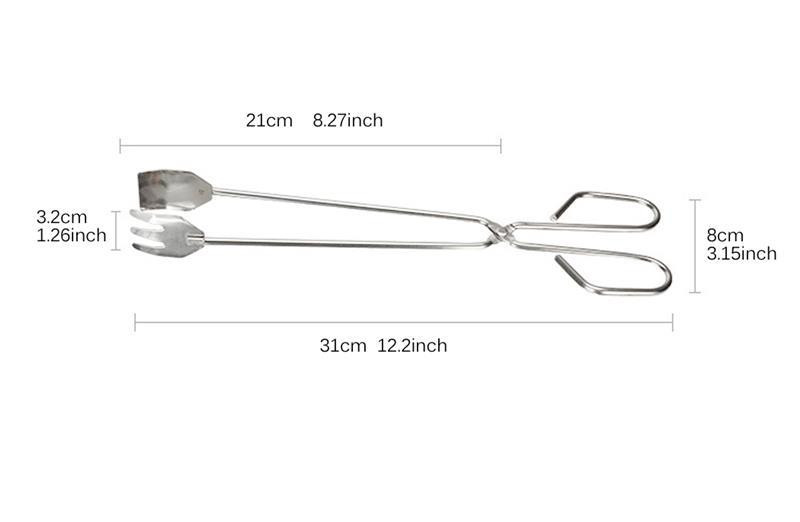 Kényelmes Grilleszközök Rozsdamentes acél olló Típus Grillezett Ételkapocs Barbecue-tartozékok Hordozható fogók kültéri eszköz