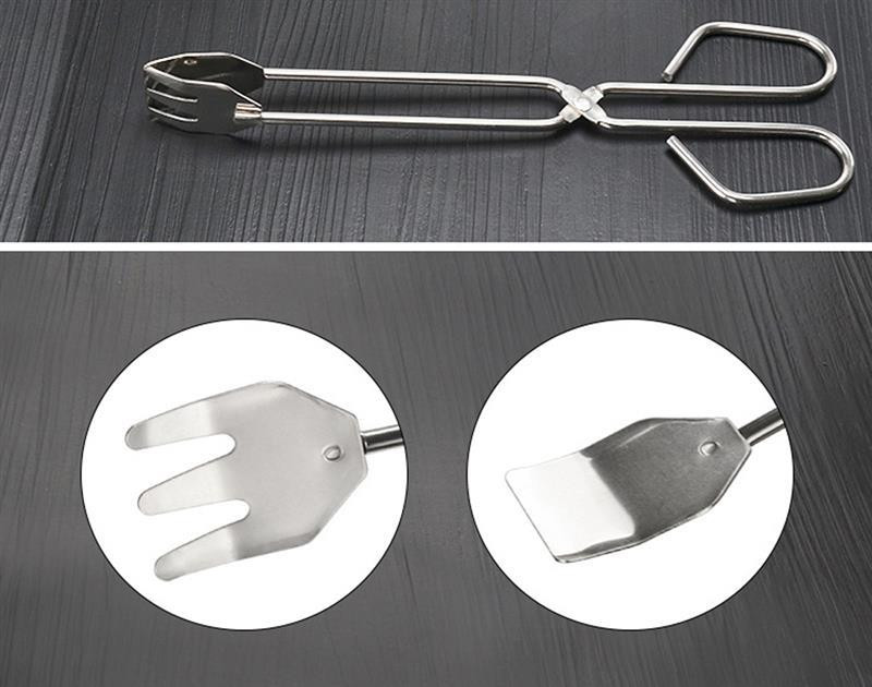 Kényelmes Grilleszközök Rozsdamentes acél olló Típus Grillezett Ételkapocs Barbecue-tartozékok Hordozható fogók kültéri eszköz