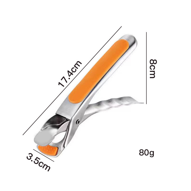 Rozsdamentes acél tálcsipesz csúszásmentes serpenyő megfogó csipesz melegítő tányér retriever fogó szilikon fogantyú konyhai eszköz kempingeszköz