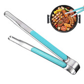 Rozsdamentes acél BBQ fogók Barbecue Grill Ételkapocs Jégfogó Hússaláta Pirítós Kenyérbilincs Konyhai Kiegészítők Eszközök