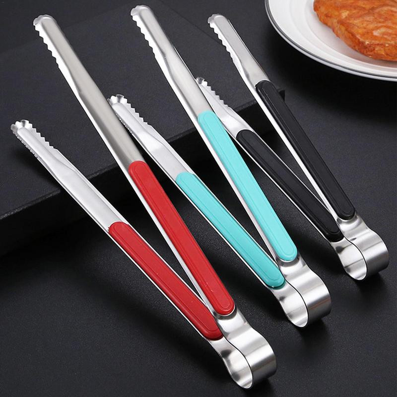Rozsdamentes acél BBQ fogók Barbecue Grill Ételkapocs Jégfogó Hússaláta Pirítós Kenyérbilincs Konyhai Kiegészítők Eszközök