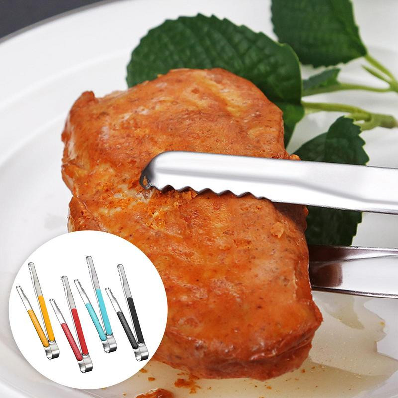 Rozsdamentes acél BBQ fogók Barbecue Grill Ételkapocs Jégfogó Hússaláta Pirítós Kenyérbilincs Konyhai Kiegészítők Eszközök