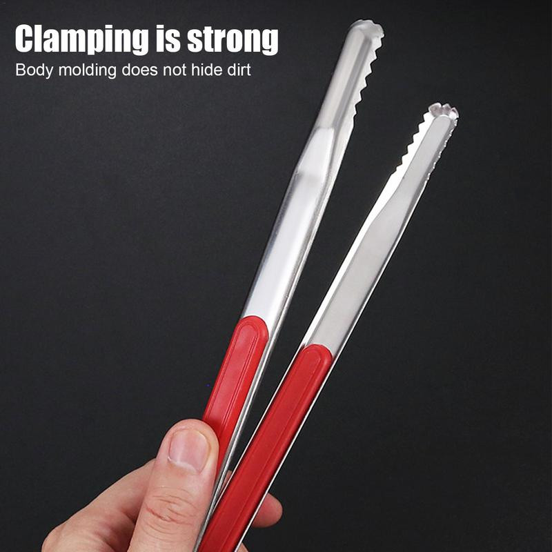 Rozsdamentes acél BBQ fogók Barbecue Grill Ételkapocs Jégfogó Hússaláta Pirítós Kenyérbilincs Konyhai Kiegészítők Eszközök