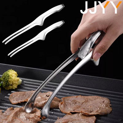 JJYY BBQ ételfogó koreai grillkapcsok rozsdamentes acél grill főzés főfogó konyha kenyérsütés szabadtéri grill steak