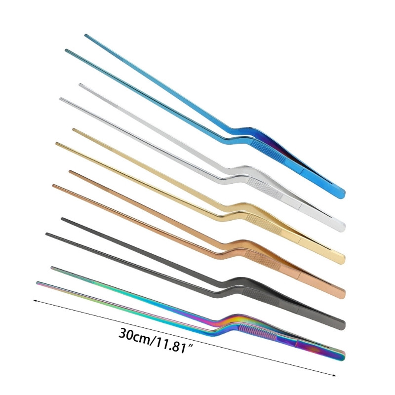 30 cm-es rozsdamentes acél csipesz Szakács Ételcsipesz Grillcsipesz Grillfogó Tálalás bemutató Konyhai szerszám Főzés