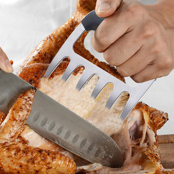 Ανοξείδωτο ατσάλι Bear Claws Τεμαχιστής κρέατος Διαχωριστής κρέατος BBQ Εργαλείο κοπής κρέατος Μπάρμπεκιου Πιρούνι Διαχωριστής κρέατος Εργαλεία κουζίνας