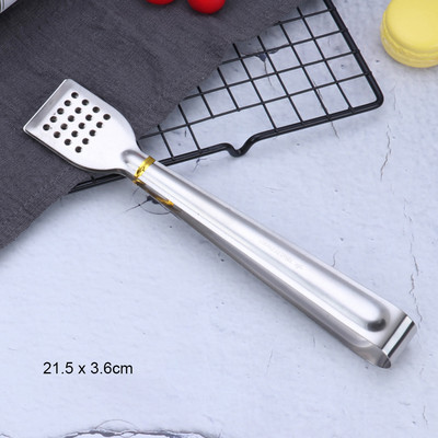 Nerūsējošā tērauda virtuves virtuves knaibles, karstumizturīgas, izdobtas bārbekjū pārtikas knaibles Maizes salāti Ledus kubiņu saspraudes virtuves piederumi