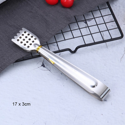 Nerūsējošā tērauda virtuves virtuves knaibles, karstumizturīgas, izdobtas bārbekjū pārtikas knaibles Maizes salāti Ledus kubiņu saspraudes virtuves piederumi