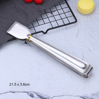 Nerūsējošā tērauda virtuves virtuves knaibles, karstumizturīgas, izdobtas bārbekjū pārtikas knaibles Maizes salāti Ledus kubiņu saspraudes virtuves piederumi