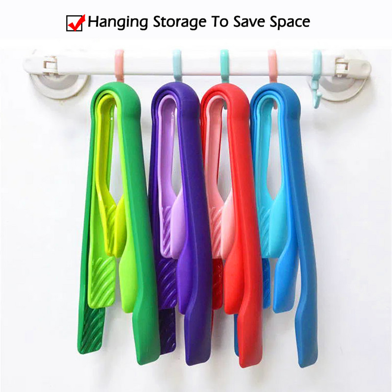 3 db/készlet Csúszásmentes ételfogó Élelmiszer minőségű műanyag kenyérfogó salátatálaló fogó Konyhai főzőcsipesz bilincs Grill szerszámok Kiegészítők