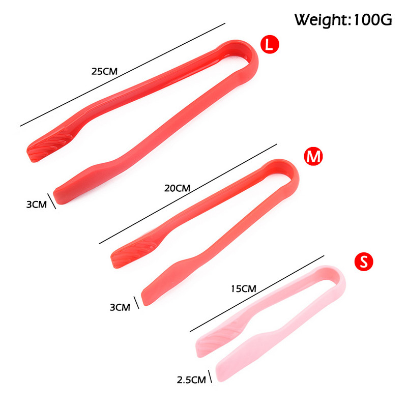 3 db/készlet Csúszásmentes ételfogó Élelmiszer minőségű műanyag kenyérfogó salátatálaló fogó Konyhai főzőcsipesz bilincs Grill szerszámok Kiegészítők