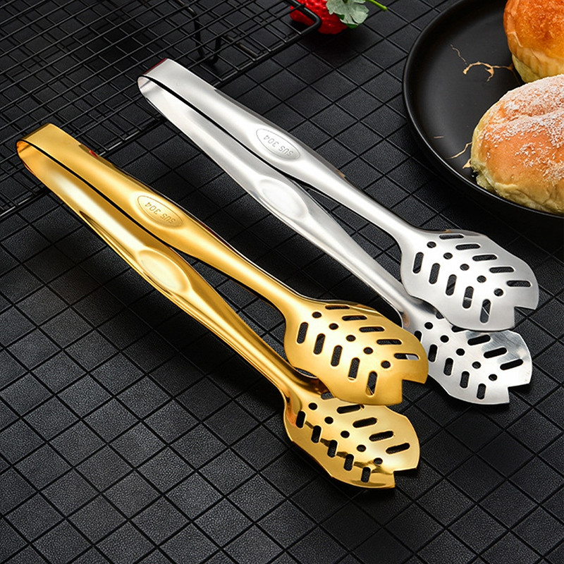 Konyhai fogók Konyhai edények Grill Ételcsipesz Konyhai főfogó rozsdamentes acél Hordozható piknikhez grillezéshez