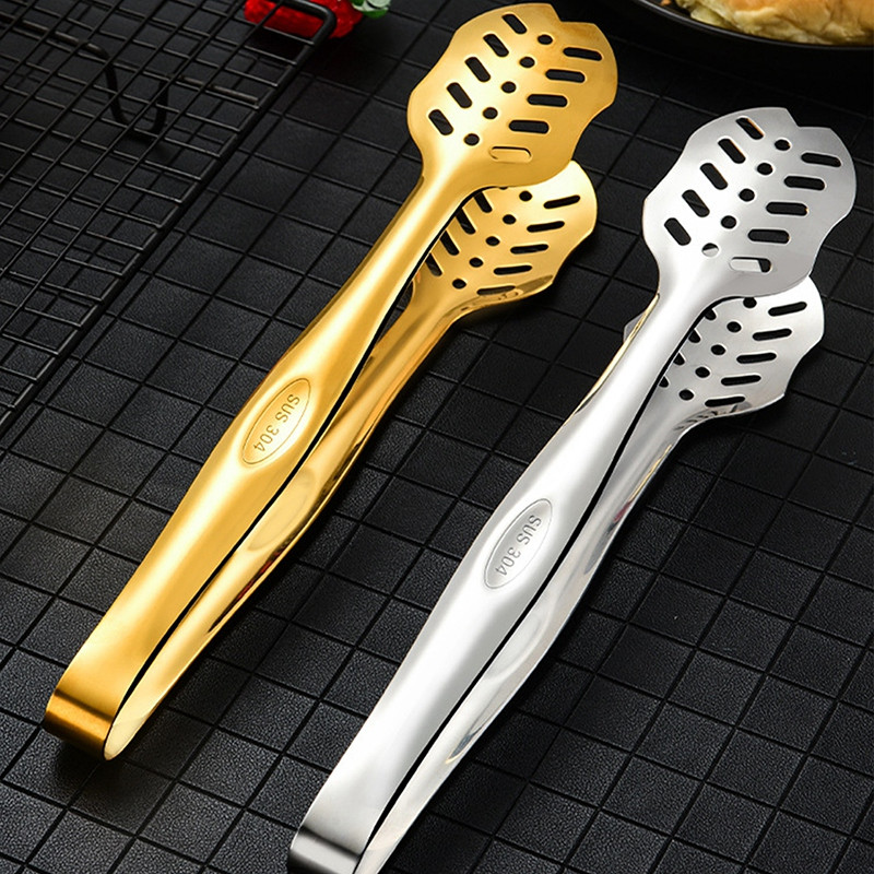 Konyhai fogók Konyhai edények Grill Ételcsipesz Konyhai főfogó rozsdamentes acél Hordozható piknikhez grillezéshez