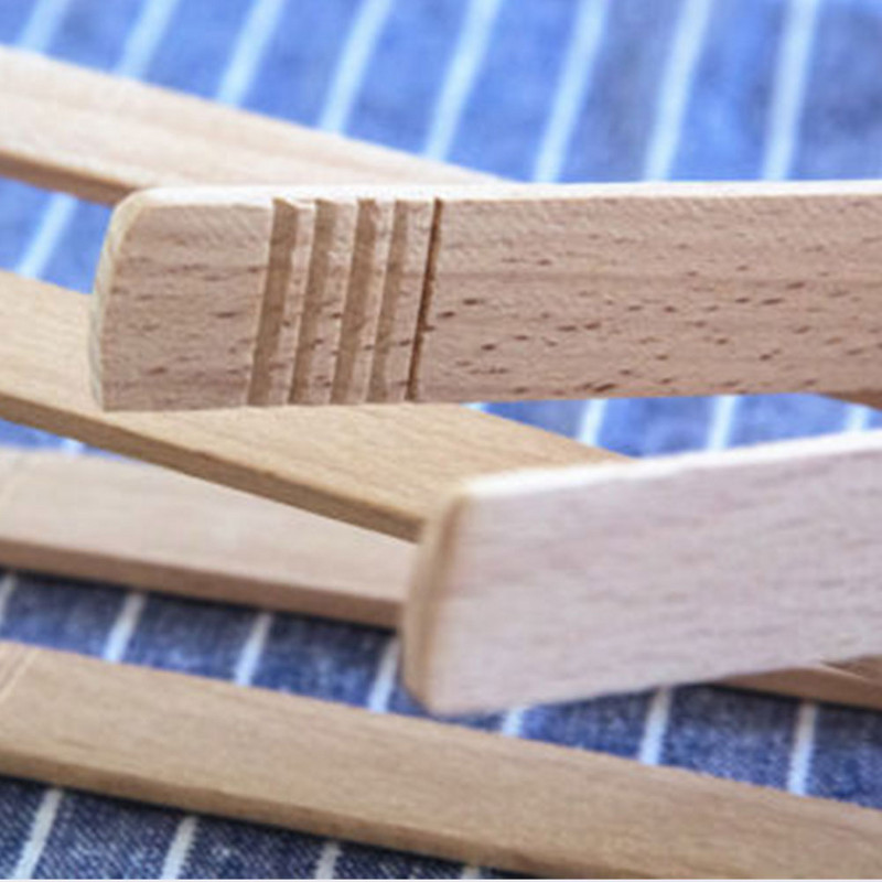 Ξύλινο Ξύλινο Κλιπ Τροφίμων Τοστ Τοστιέρα Μπέικον Ζάχαρη Ice Tea Tong Salad