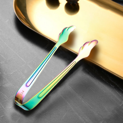 2 db 304 rozsdamentes acél rövid ételkapocs kockacukorcsipesz Gyermek ételcsipesz jégkockacsipesz konyhai eszköz