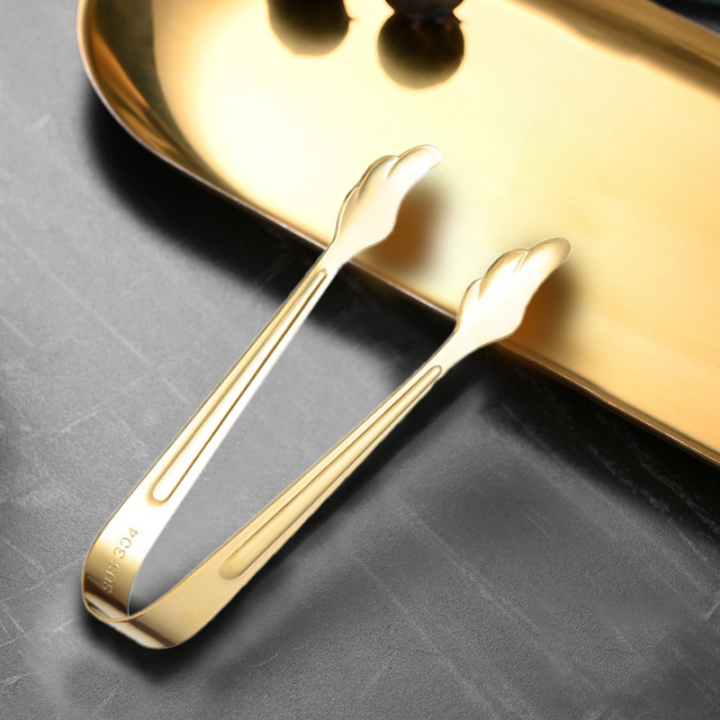 2 db 304 rozsdamentes acél rövid ételkapocs kockacukorcsipesz Gyermek ételcsipesz jégkockacsipesz konyhai eszköz