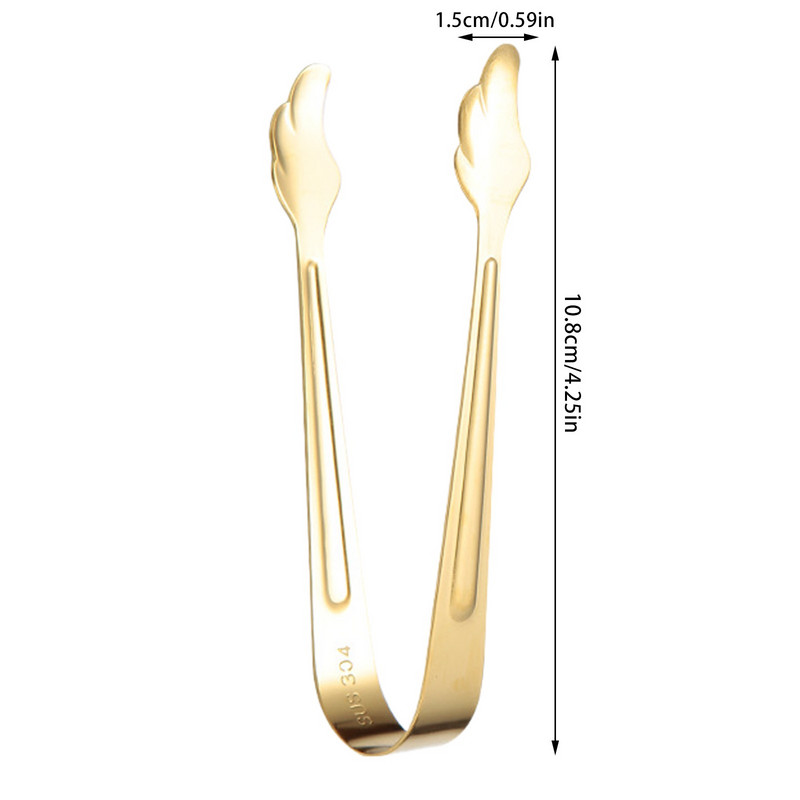 2 db 304 rozsdamentes acél rövid ételkapocs kockacukorcsipesz Gyermek ételcsipesz jégkockacsipesz konyhai eszköz