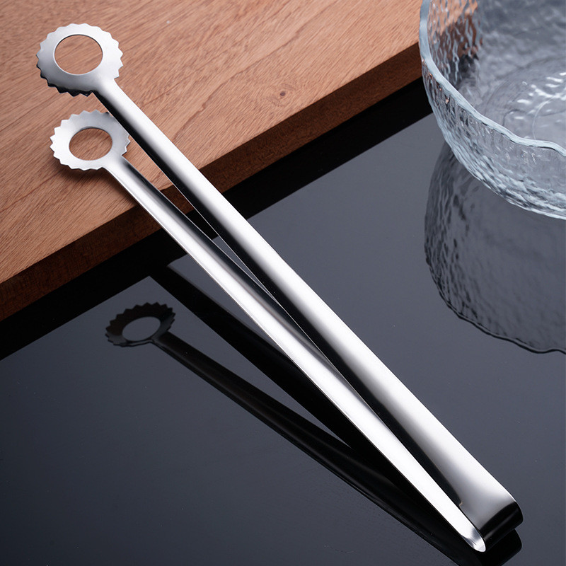 Rozsdamentes acél grillfogó hússaláta steak ételtálaló csipesz BBQ tapadásmentes főzőfogó Konyhai kiegészítők