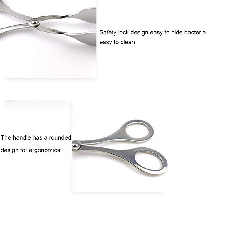 TEENRA nerūsējošā tērauda BBQ knaibles Barbekjū grila piederumi Izmanto salātu pasniegšanai Ēdināšana Ēdienu gatavošana Dārzeņu gaļas pārtikas klips