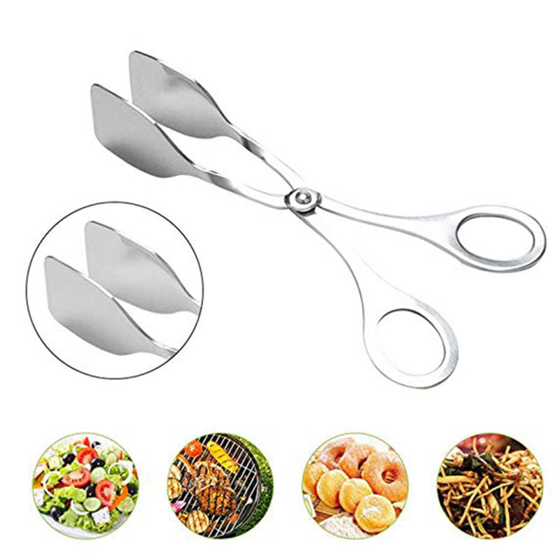TEENRA nerūsējošā tērauda BBQ knaibles Barbekjū grila piederumi Izmanto salātu pasniegšanai Ēdināšana Ēdienu gatavošana Dārzeņu gaļas pārtikas klips