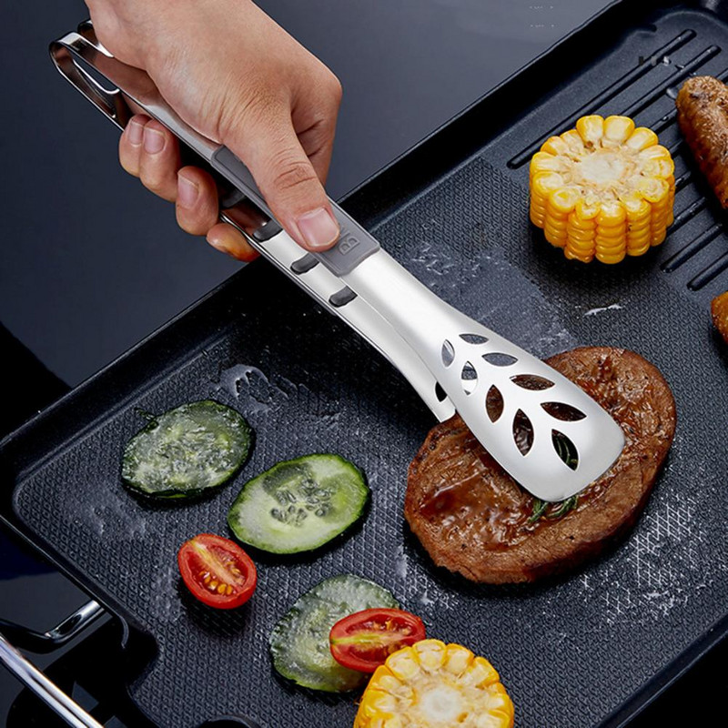 Grillfogó tapadásmentes konyhai edények svédasztalos főzőkapcsok üreges BPA-mentes forrázásgátló, rozsdamentes acél kenyérbilincs konyhai eszköz