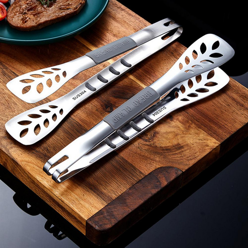 Grillfogó tapadásmentes konyhai edények svédasztalos főzőkapcsok üreges BPA-mentes forrázásgátló, rozsdamentes acél kenyérbilincs konyhai eszköz