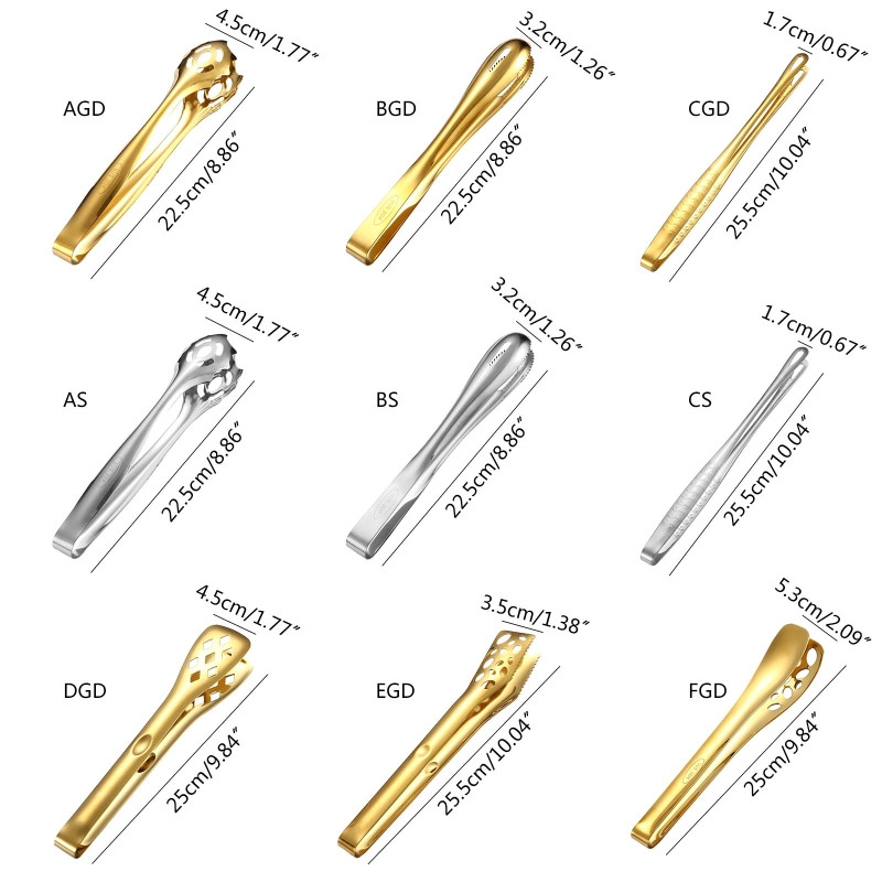 Steak csipeszek Főzőfogók Kétoldalas kapcsok Rozsdamentes acél ételek Lapozható csipeszek Desszert csipeszek grillezéshez pizza kenyérhez