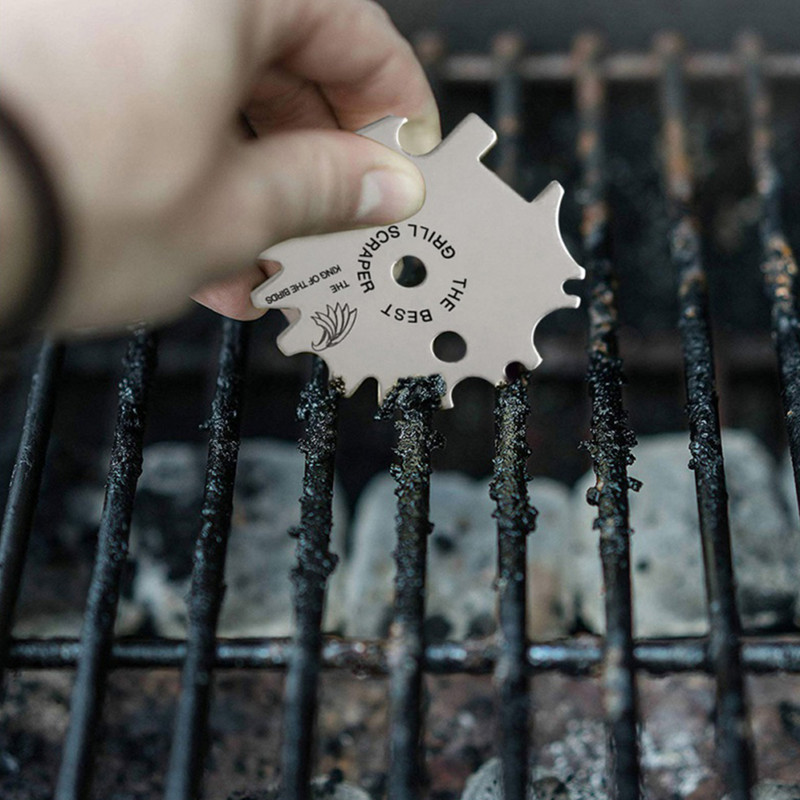 Hordozható fém grillsütők rostélytisztító tisztító grillkaparó súrolószerszám