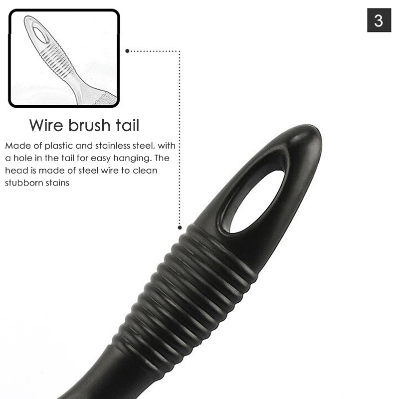 1 db grillkefék nyél Grill Tapadásmentes kefe Drót Acél sörték Tisztítás Főzés Grill kültéri Otthoni Grill Tartozékok Eszközök