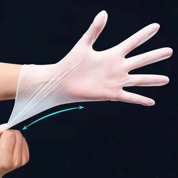 100 τμχ Γάντια μπάρμπεκιου μιας χρήσης Διαφανή αδιάβροχα αδιάβροχα γάντια τροφίμων κατηγορίας τροφίμων Αξεσουάρ οικιακής κουζίνας Εργαλεία καθαρισμού