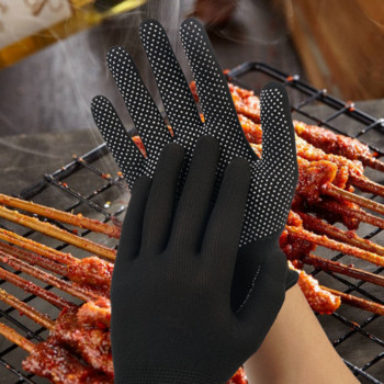 Ръкавици за готвене на барбекю против изгаряне, неплъзгащи се, устойчиви на износване, почистващи ръкавици за домакинска работа, против замърсяване, кухненски инструменти, протектор за пръсти