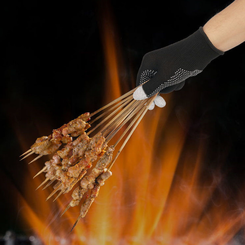 Barbecue főzőkesztyű Forrázásgátló csúszásmentes kopásálló háztartási takarítókesztyű lerakódásgátló konyhai eszközök Ujjvédő