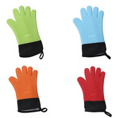 1 db minőségű vastag hőálló szilikon kesztyű teljes ujjú sütés BBQ Anti